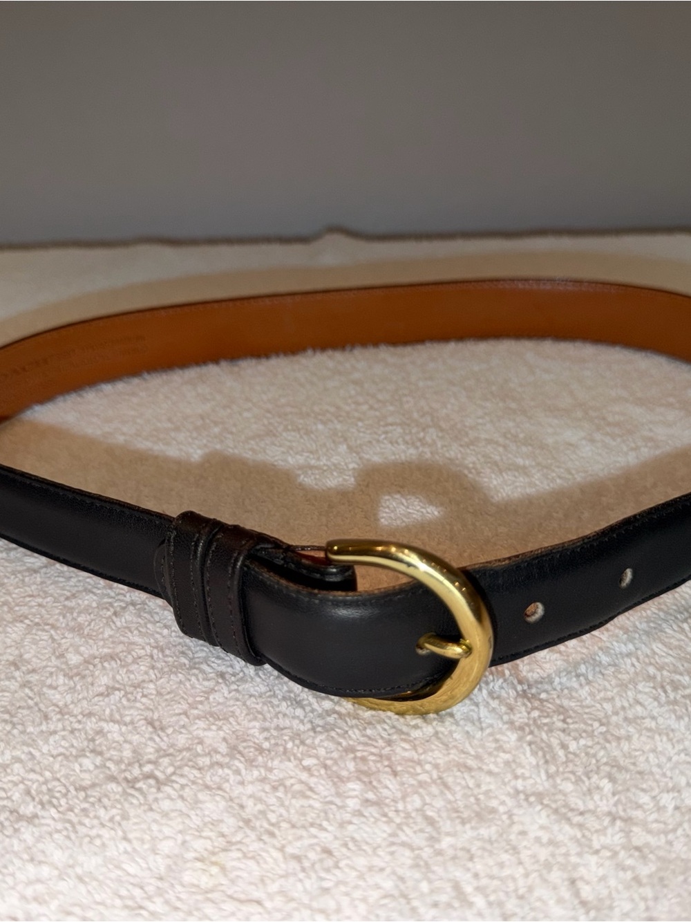 Vintage Coach 8400 Black Leather Belt Small Made in USA